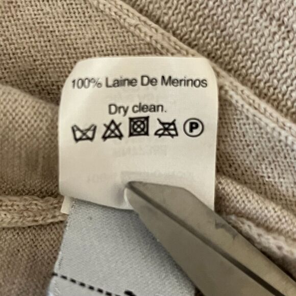 J Crew 100% Merino Wool Crewneck Lightweight Sweater LS Tan Womens XS Pullover - Picture 6 of 7